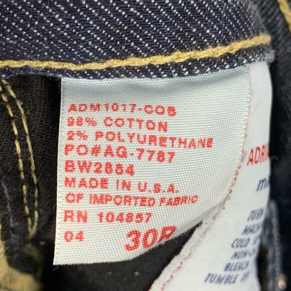 AG Adriano Goldschmidt The Elite Boot Cut Jeans Dark Wash Slight Flare Mid Rise - Picture 9 of 11